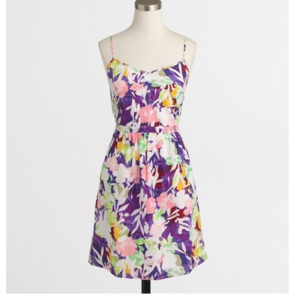 NWT J. Crew‎ Multicolor Floral Seaside Cami Dress 6
